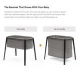 Stokke Snoozi Graphite Grey Portable Baby Bassinet for Newborns