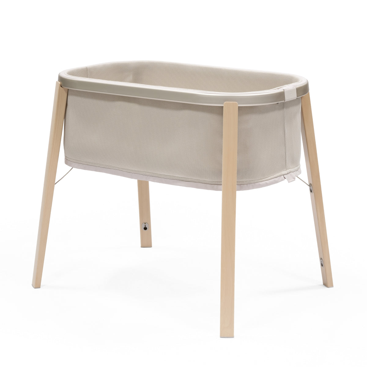 Stokke Snoozi Sandy Beige Portable Baby Bassinet for Newborns