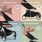 Stokke YOYO3 Black Frame & 0+ & 6+ Ginger Bundle