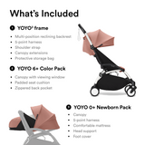 Stokke YOYO3 Black Frame & 0+ & 6+ Ginger Bundle