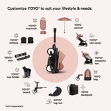 Stokke YOYO3 Black Frame & 6+ Ginger Bundle