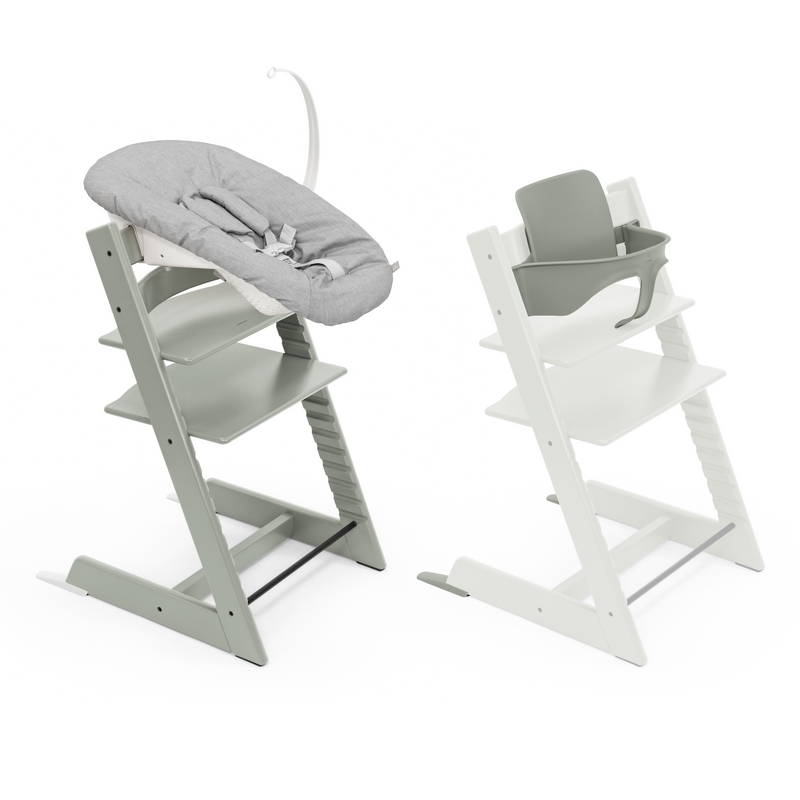 Stokke Tripp Trapp Chair + Baby & Newborn Set Bundle Glacier Green Bundle
