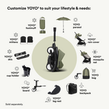 Stokke YOYO3 Frame Black + Newborn & 6+ Pack Bundle Olive