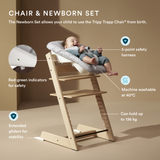 Stokke Tripp Trapp Chair + Baby & Newborn Set Bundle Storm Grey