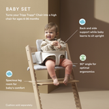 Stokke Tripp Trapp Chair + Baby & Newborn Set Bundle Storm Grey
