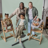 Stokke Tripp Trapp Chair + Baby & Newborn Set Bundle Storm Grey