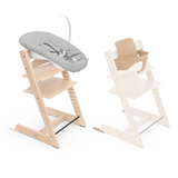 Stokke Tripp Trapp Chair + Baby & Newborn Set Bundle Natural