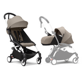 Stokke YOYO3 Stroller White Frame Newborn & 6+ Bundle - Taupe
