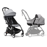 Stokke YOYO3 Frame Black + Newborn & 6+ Pack Bundle Stone