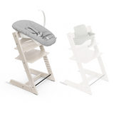 Stokke Tripp Trapp Chair + Baby & Newborn Set Bundle Whitewash