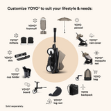Stokke YOYO3 Black Frame & 0+ & 6+ Taupe Bundle