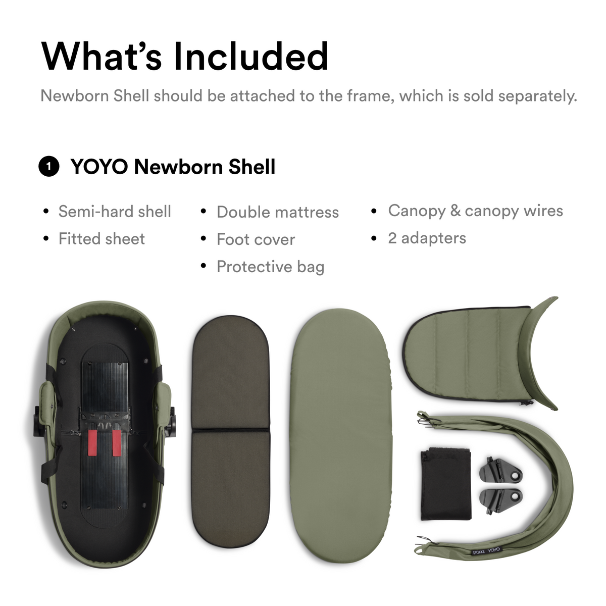Stokke YOYO Newborn Shell Olive