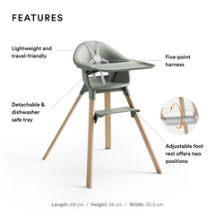 Stokke Clikk High Chair Glacier Green