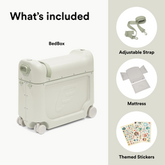 Stokke JetKids BedBox Sea Green Kids Ride On Travel Suitcase Bed Box