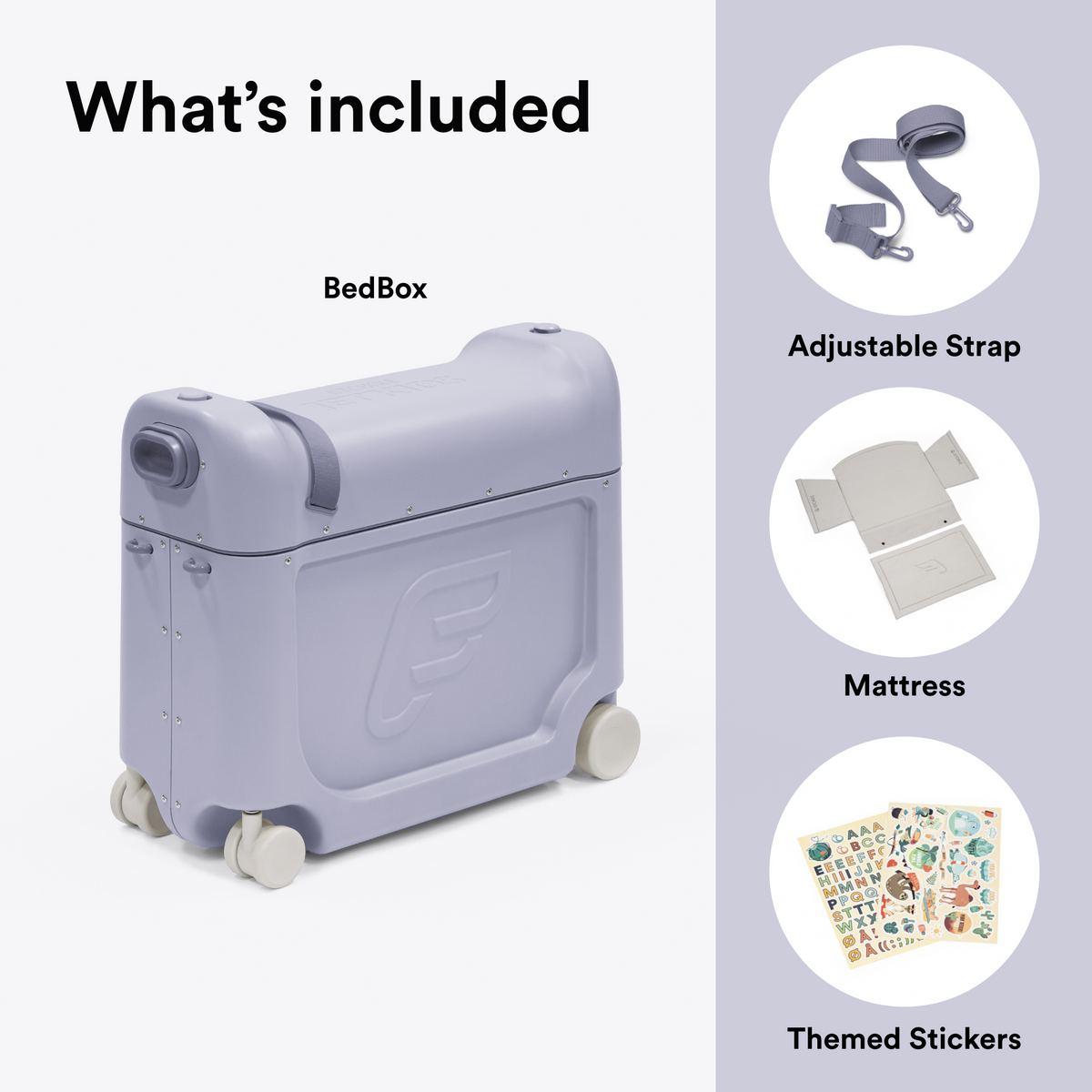 Stokke JetKids BedBox Arctic Blue Kids Ride On Travel Suitcase Bed Box