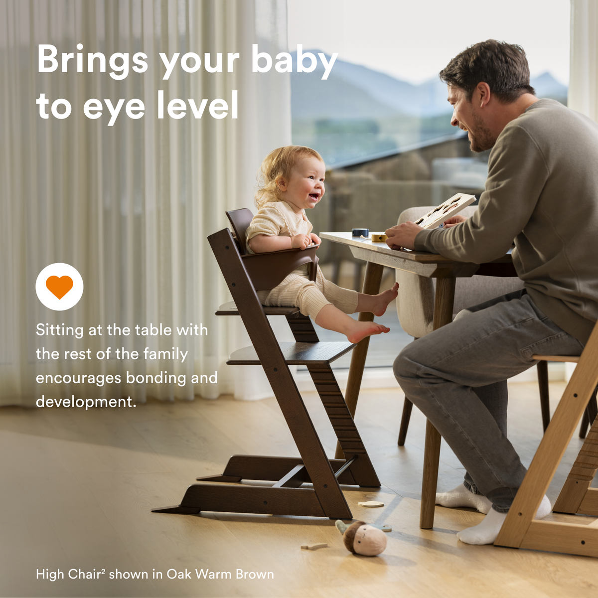 Stokke Tripp Trapp Chair & Babyset Warm Brown