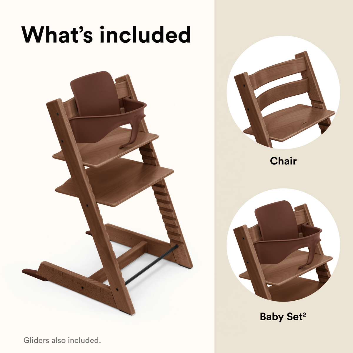 Stokke Tripp Trapp Chair & Babyset Warm Brown