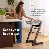 Stokke Tripp Trapp Chair Vanilla White with Grey Newborn Set Adjustable High Chair Bundle