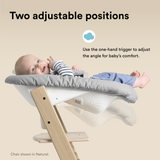 Stokke Tripp Trapp Chair Vanilla White with Grey Newborn Set Adjustable High Chair Bundle