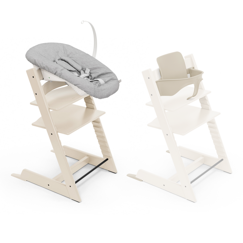 Stokke Tripp Trapp Chair + Baby & Newborn Set Vanilla White