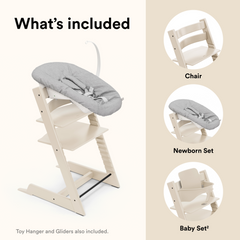 Stokke Tripp Trapp Chair + Baby & Newborn Set Vanilla White