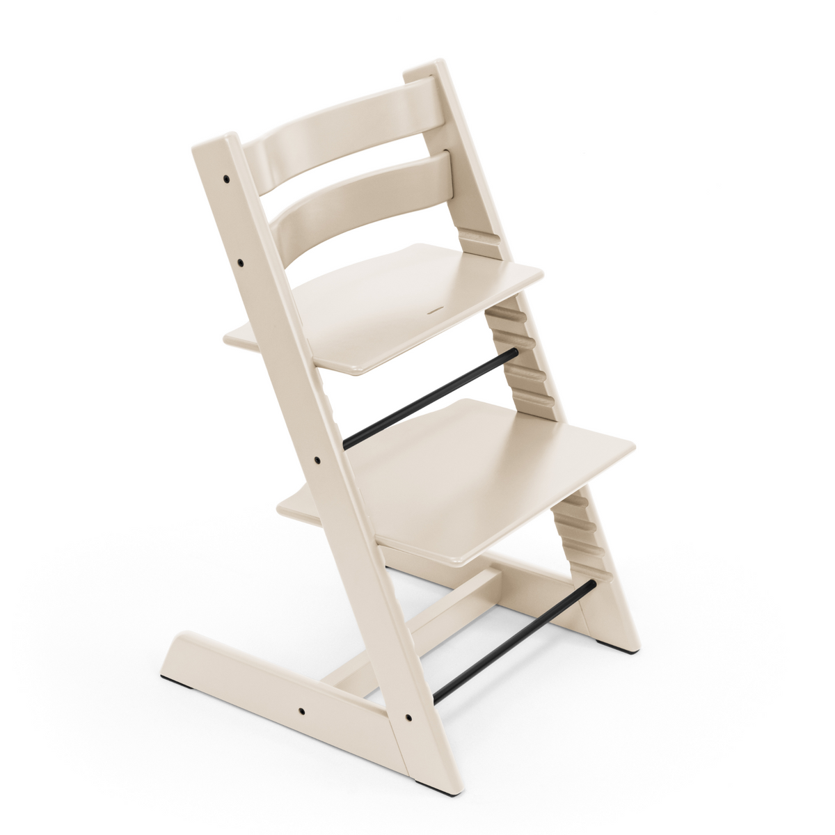 Stokke Tripp Trapp High Chair Vanilla White with Baby Set and Tray Bundle