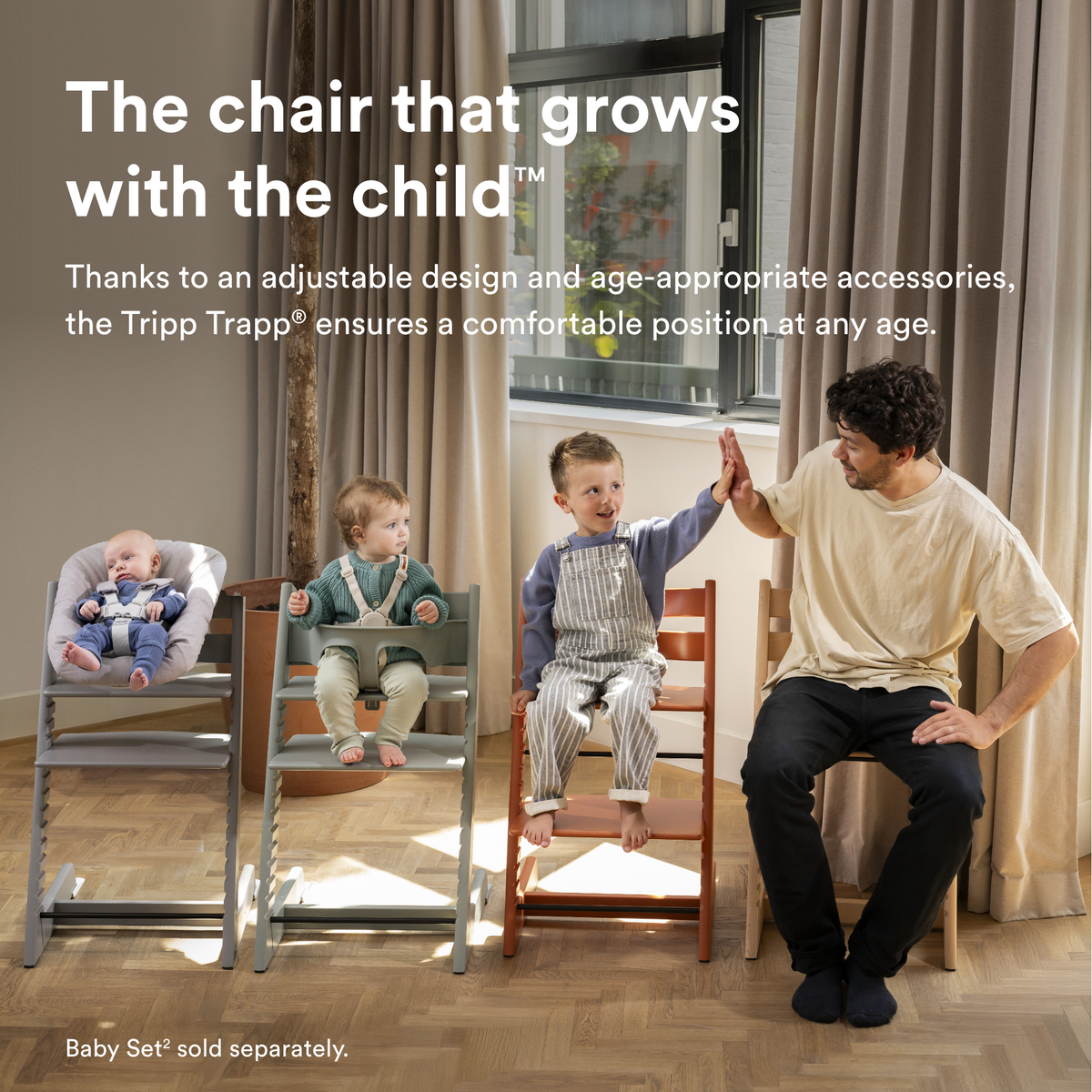 Stokke Tripp Trapp Chair + Newborn Set Heather Mauve