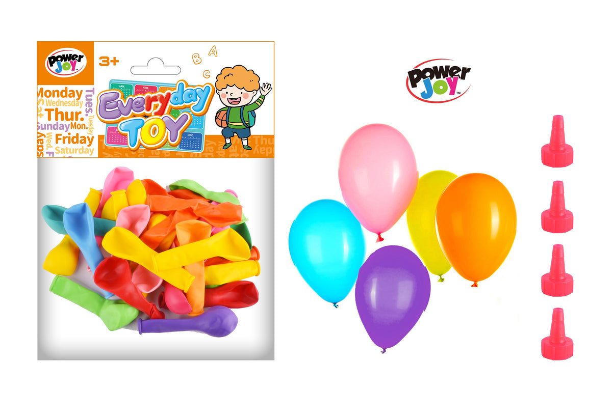 Power Joy Everyday Balloon Set 40-Piece Party Balloons for Kids