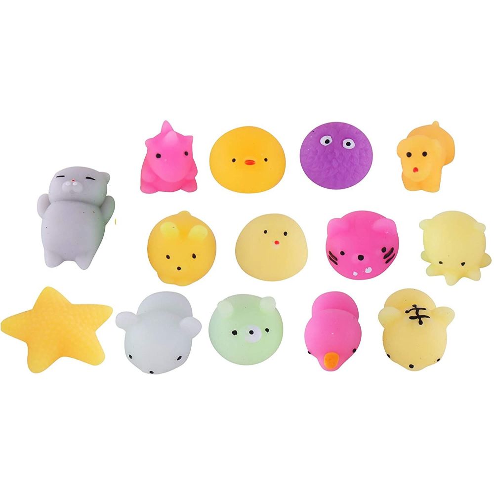 Power Joy Squish Squish Animal Mini 4-in-1 Squishy Toy Set for Kids