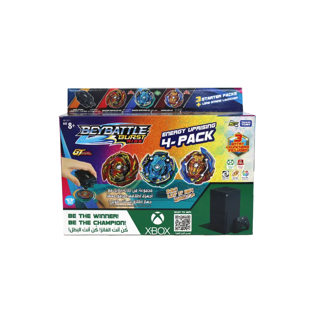 Takara Tomy-Beyblade-Beybattle Burst-Energy Uprising 4pack-D S5