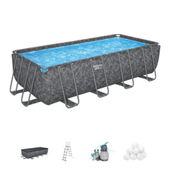Bestway Power Steel APX 365 Rectangular Above Ground Pool Set - 549x274x132cm