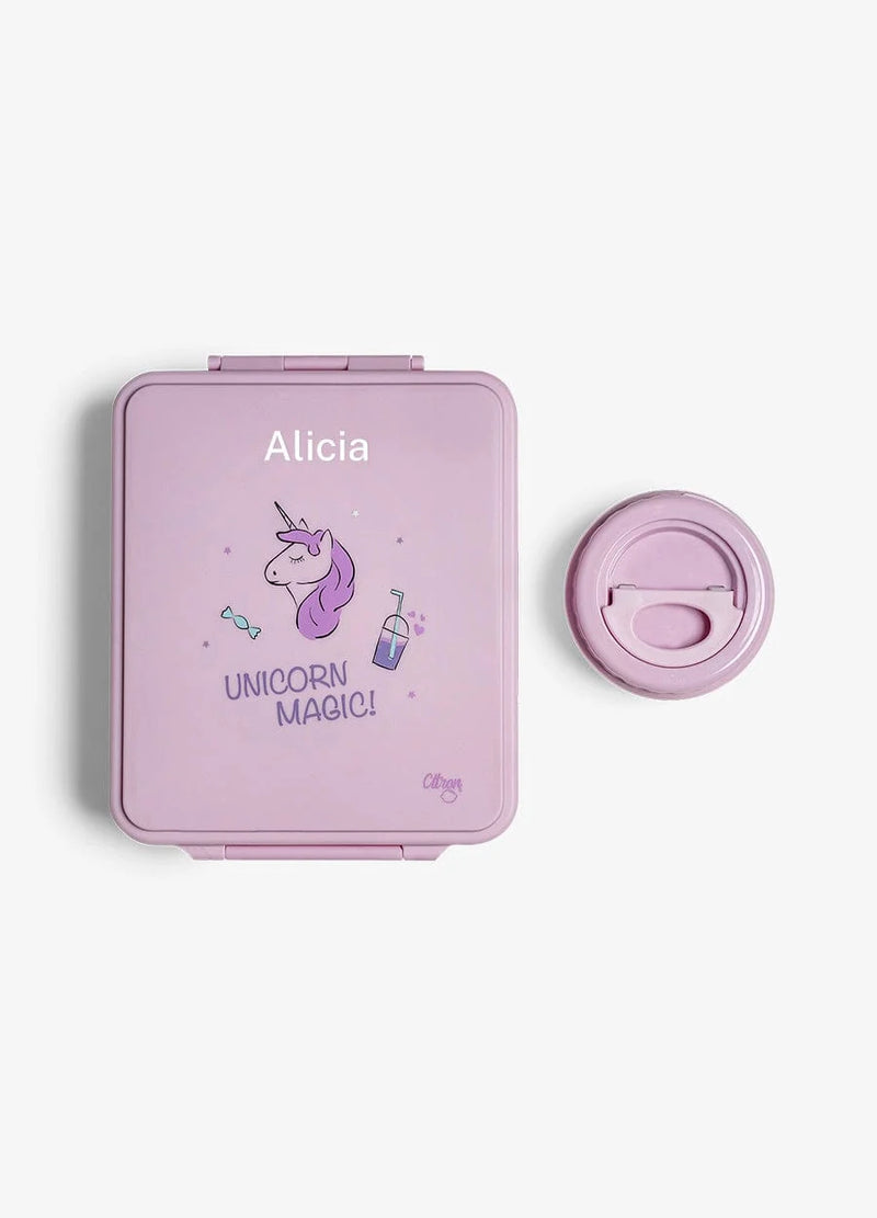 Citron Stormy Unicorn Magic Grand Lunch Box with Insulated Food Jar