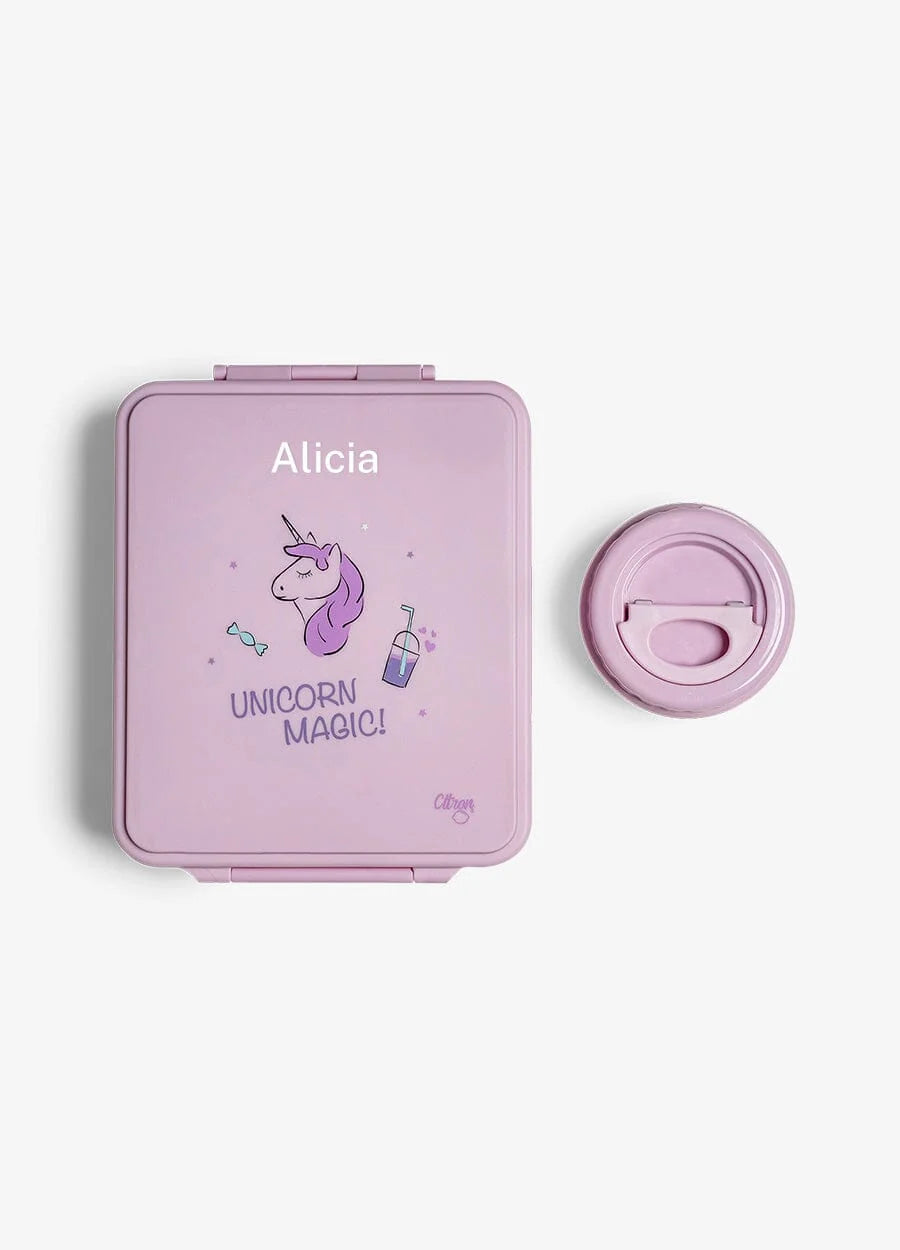 Citron Stormy Unicorn Magic Grand Lunch Box with Insulated Food Jar
