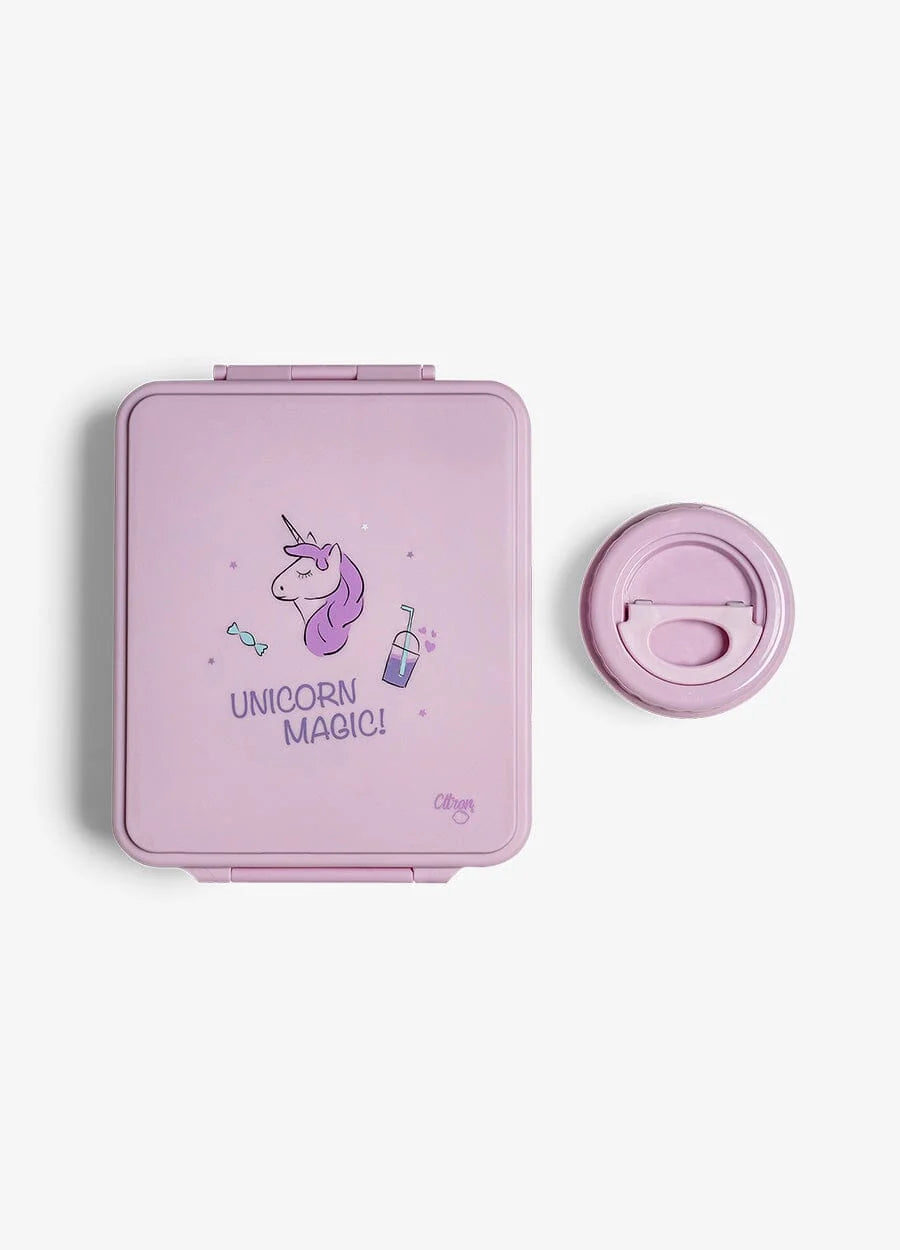Citron Stormy Unicorn Magic Grand Lunch Box with Insulated Food Jar