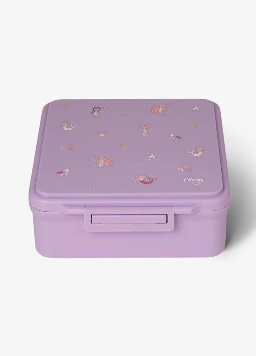 Citron Mermaid Grand 4-Compartment Lunch Box with Insulated Food Jar