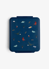Citron Dino Grand 4-Compartment Lunch Box with Insulated Food Jar