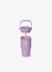 Citron Mermaid Insulated Stainless Steel Tumbler with Handle - 600 ml