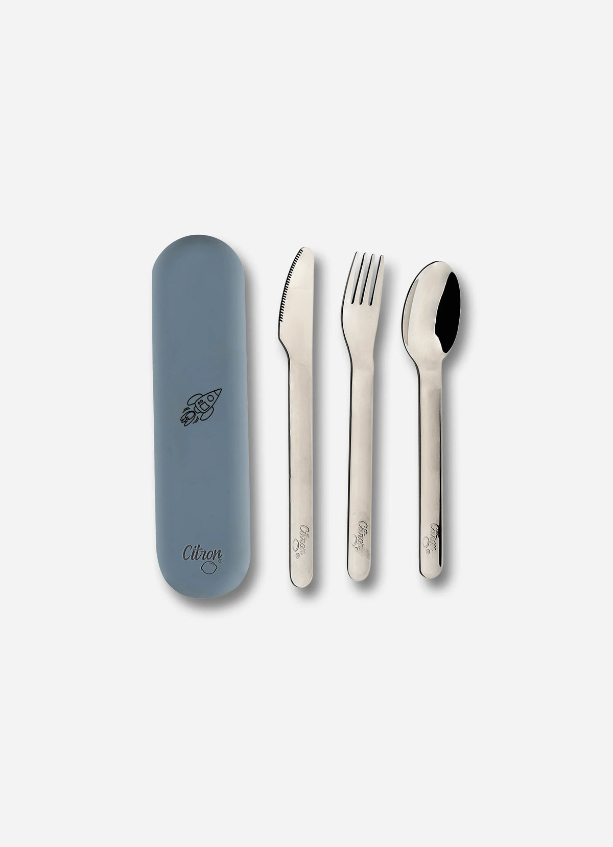 Citron Spaceship Stainless Steel 3-Piece Cutlery Set