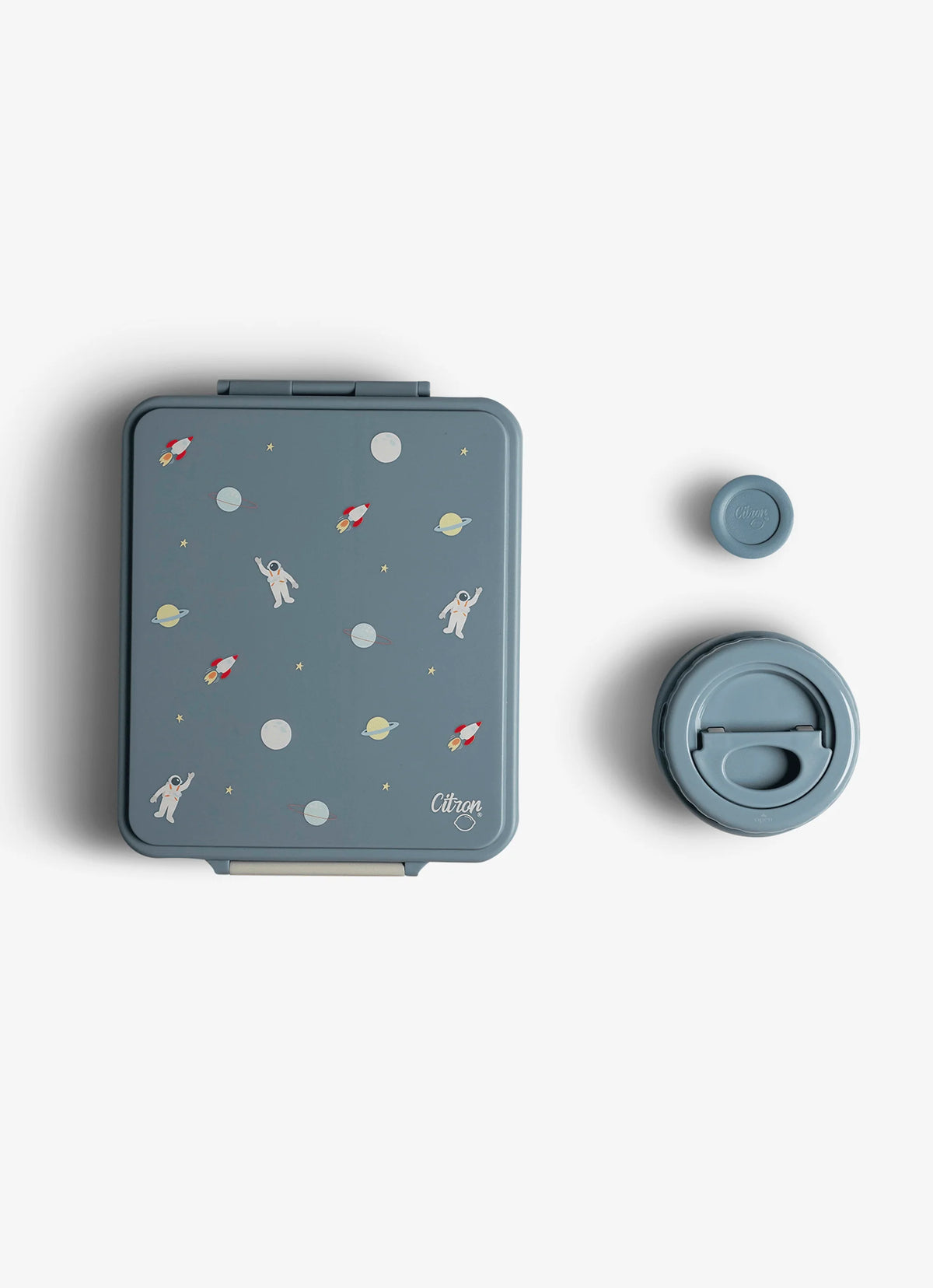 Citron Spaceship Grand Compartment Lunch Box with Food Jar