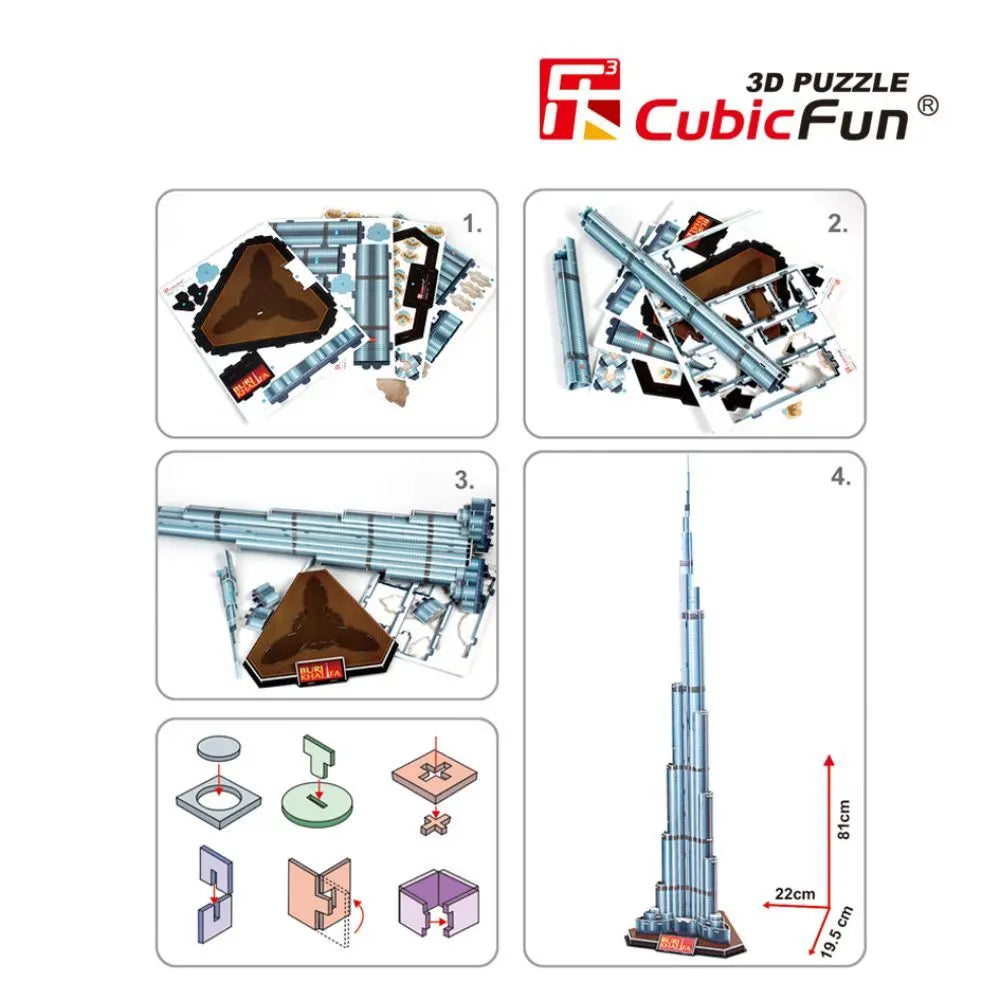 3D Puzzle Burj Khalifa 92-pieces UAE