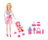 Power Joy Leila 3-in-1 Trolley Doll Set 31cm Fashion Doll with Trolley Playset Assorted Designs, 1 Piece, Random Selection