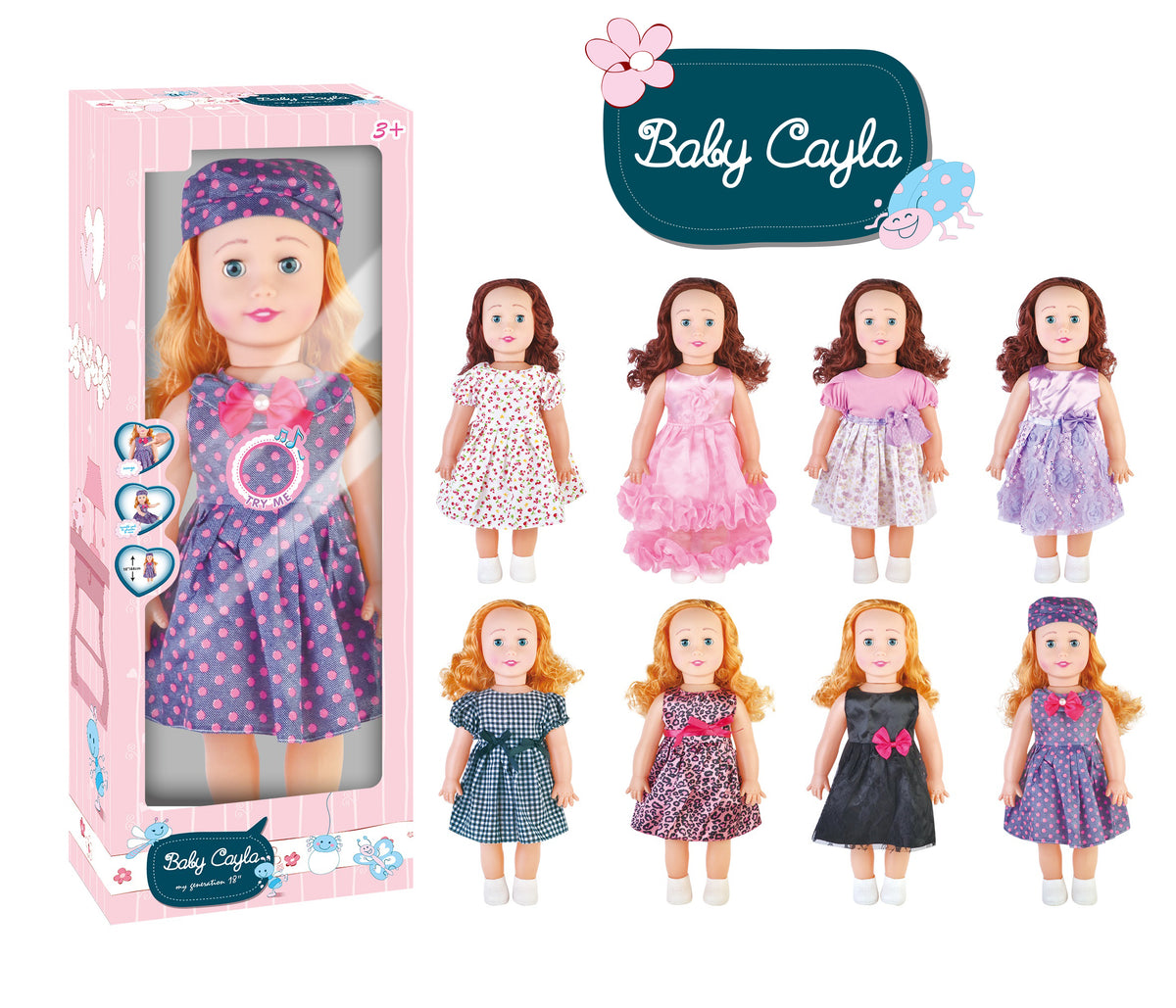 Power Joy Baby Cayla Mygenera 46cm Assortment Battery Operated