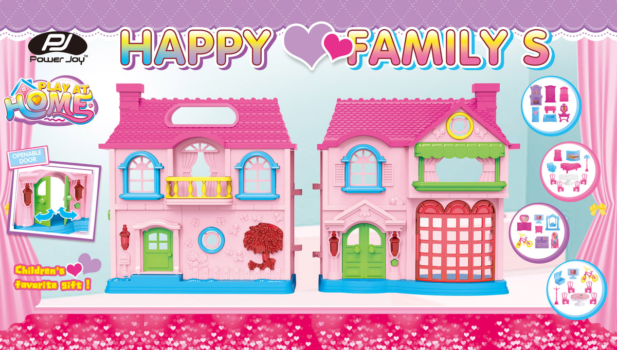 Power Joy Playhome Happy Family Playset for Kids Assortment