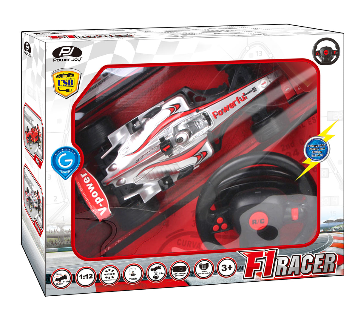 Power Joy RC Racing Flag 1:12 Assortment Battery Operated High-Speed Racing Toy for Kids - Sold per piece