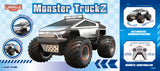 Demoz RC Monster Truckz 2.4GHz Metal Body Cybertruck with Lights & Music