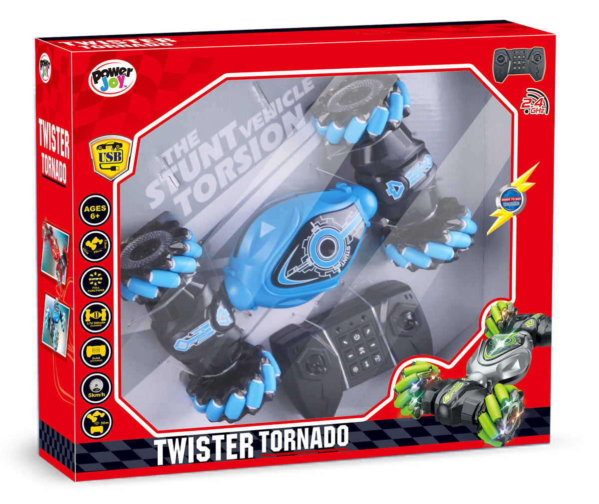 Power Joy RC Twister Tor 2.4G Lights 1/12 BPC Assortment