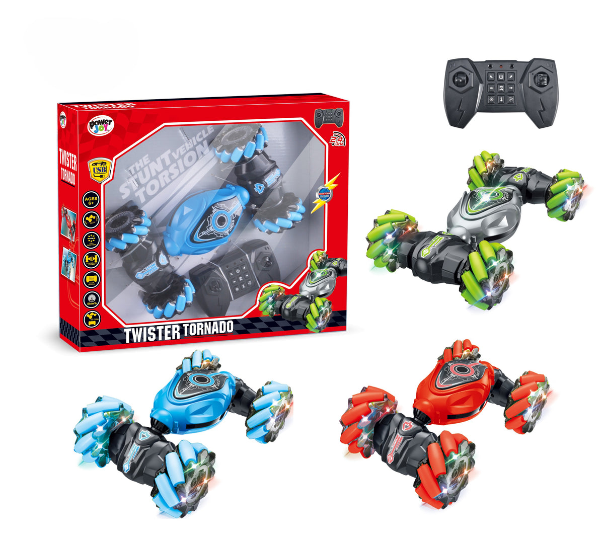 Power Joy RC Twister Tor 2.4G Lights 1/12 BPC Assortment