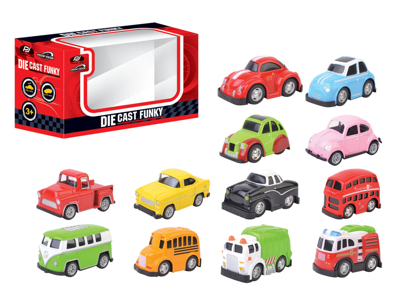 Power Joy Vroom Vroom Funky Die-Cast Cars - Assorted