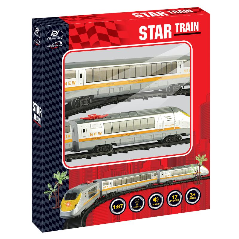 Power Joy Vroom Vroom Star Metro Train Set Battery Operated Train with Lights