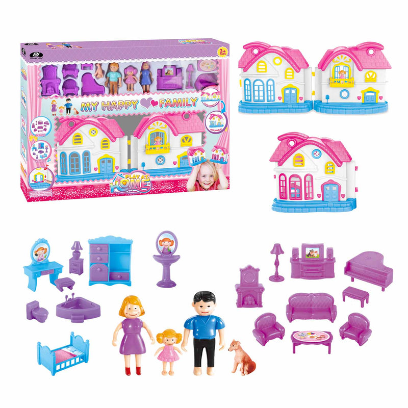 Power Joy Playhome My Happy Family Playset Battery Operated